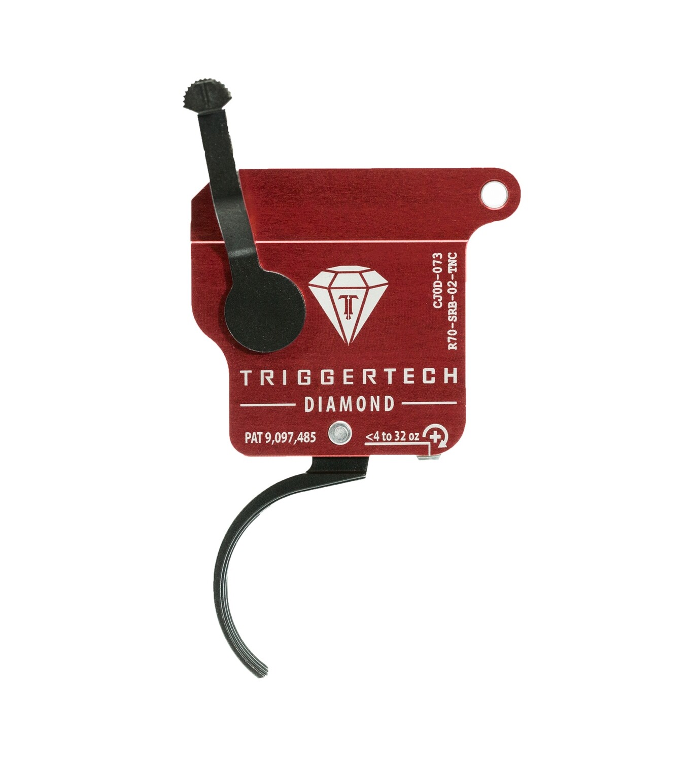 TriggerTech Diamond 4-32oz Curved PVD Trigger for Remington 700 Footprint Actions Right Handed