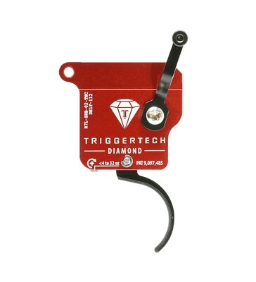 TriggerTech Diamond 4-32oz Curved PVD Trigger for Remington 700 Footprint Actions Left Handed