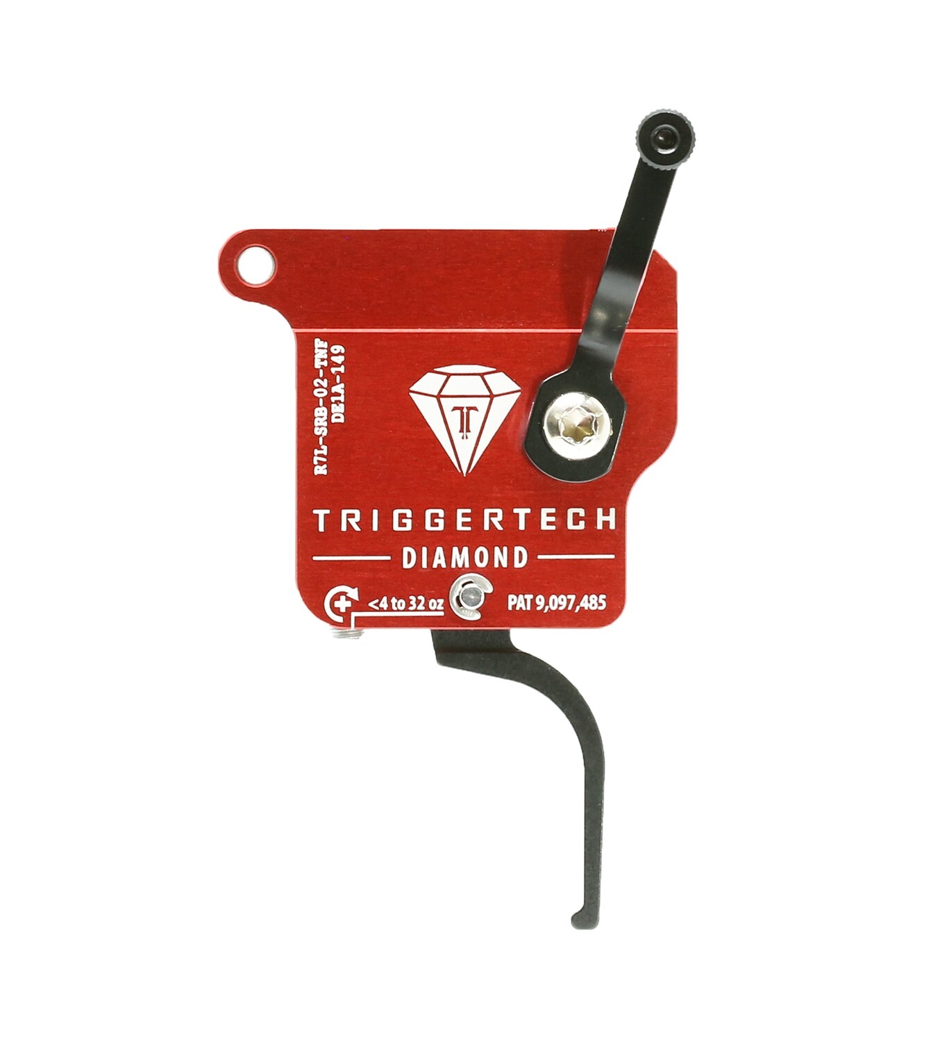 TriggerTech Diamond 4-32oz Flat PVD Trigger for Remington 700 Footprint Actions LEFT HAND