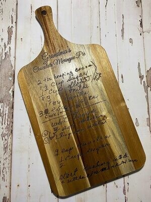 Customized Acacia Recipe Cutting Board - Personalized, Recipe  Engraved Cutting Board -