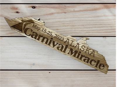 10 Cruise Ship Magnet GIFT PACK - Cruise GIFT Exchange PACK -Custom Personalized - Laser Cut and Engraved