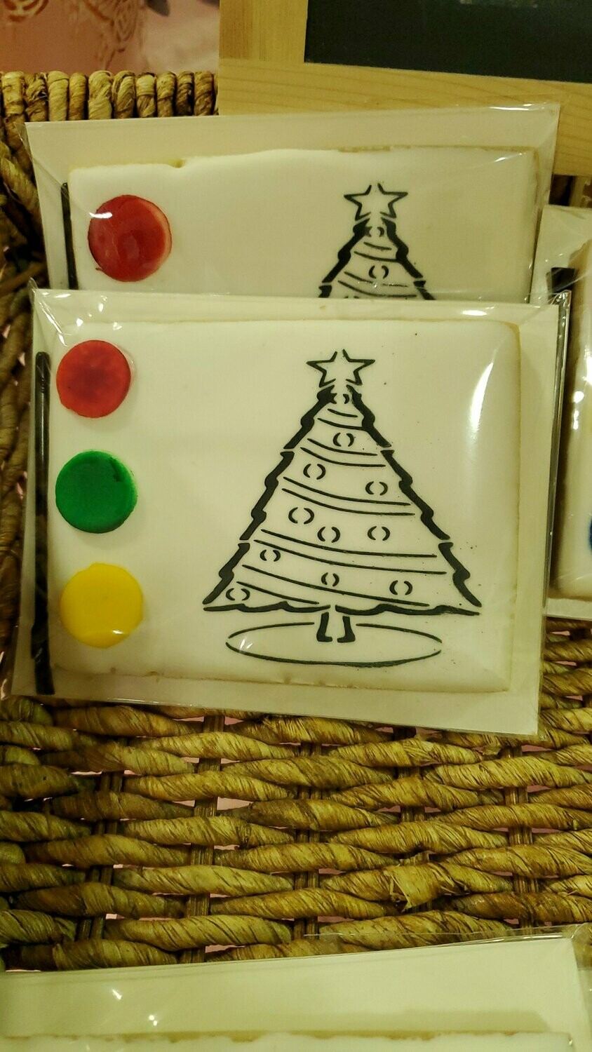 Christmas Tree Paint Your Own Cookie