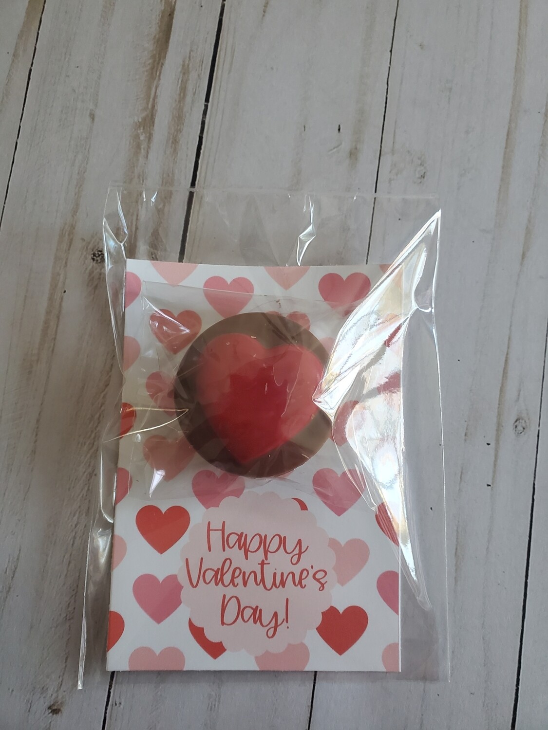 Happy Valentine's Day Chocolate Heart Oreo Cookie Card