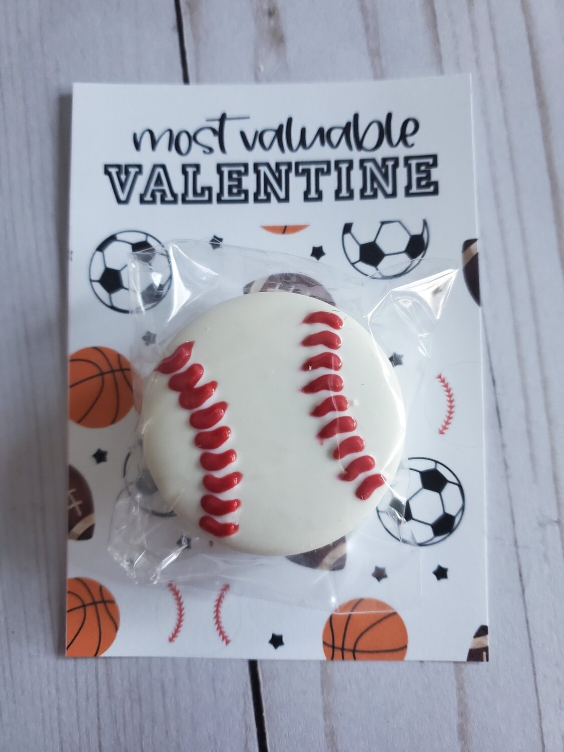 Most Valuable Valentine Baseball Oreo Cookie Card