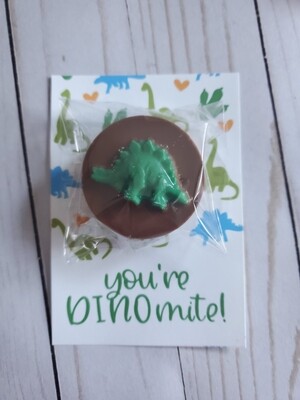 You're DINOmite!  Chocolate Covered Oreo Cookie Card
