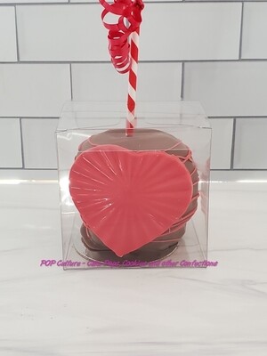 Valentine's Day Caramel & Milk Chocolate Apple