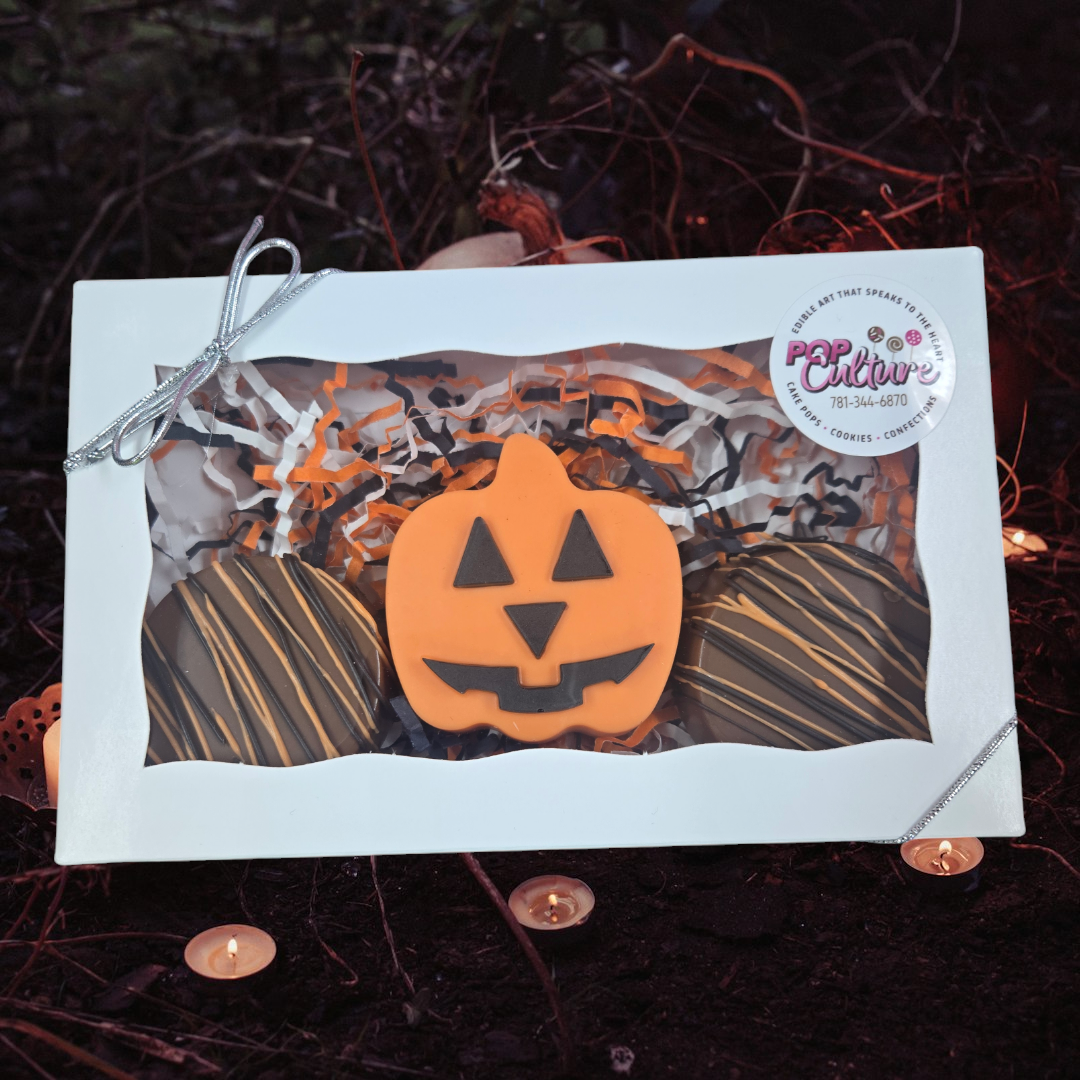 Jack-o-lantern Chocolate Covered Oreo Gift set