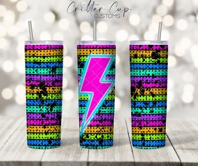 Neon Lightening, Lightening Bolt
20oz Skinny Tumbler Wrap Design