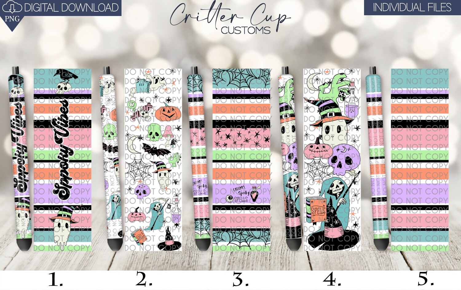 Pastel Halloween
Pen Wrap Designs