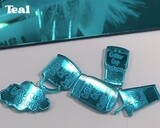 Teal Acrylic Tumbler Tags, Rhinestone Tumbler Tags