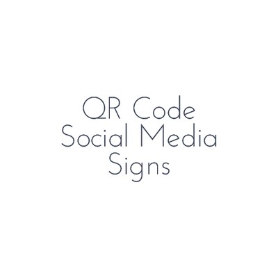Qr Social Media Signs