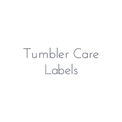 Tumbler Care Labels