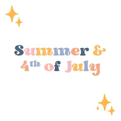 Summer &amp; 4th of July Stanley Name Plates