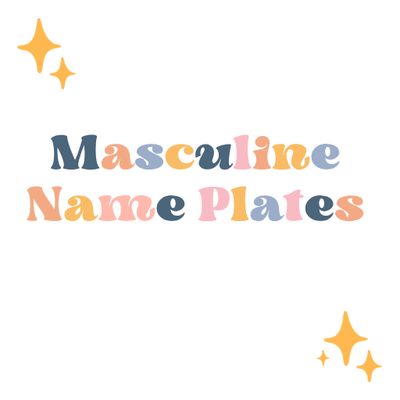 Masculine Stanley Name Plates