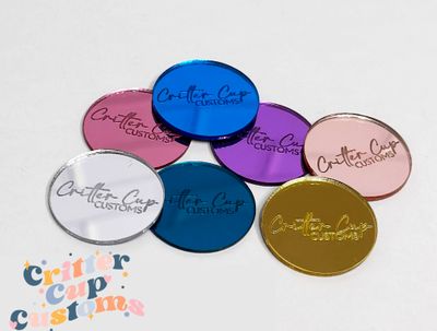 Acrylic Tumbler Tag  1in. Tumbler Round