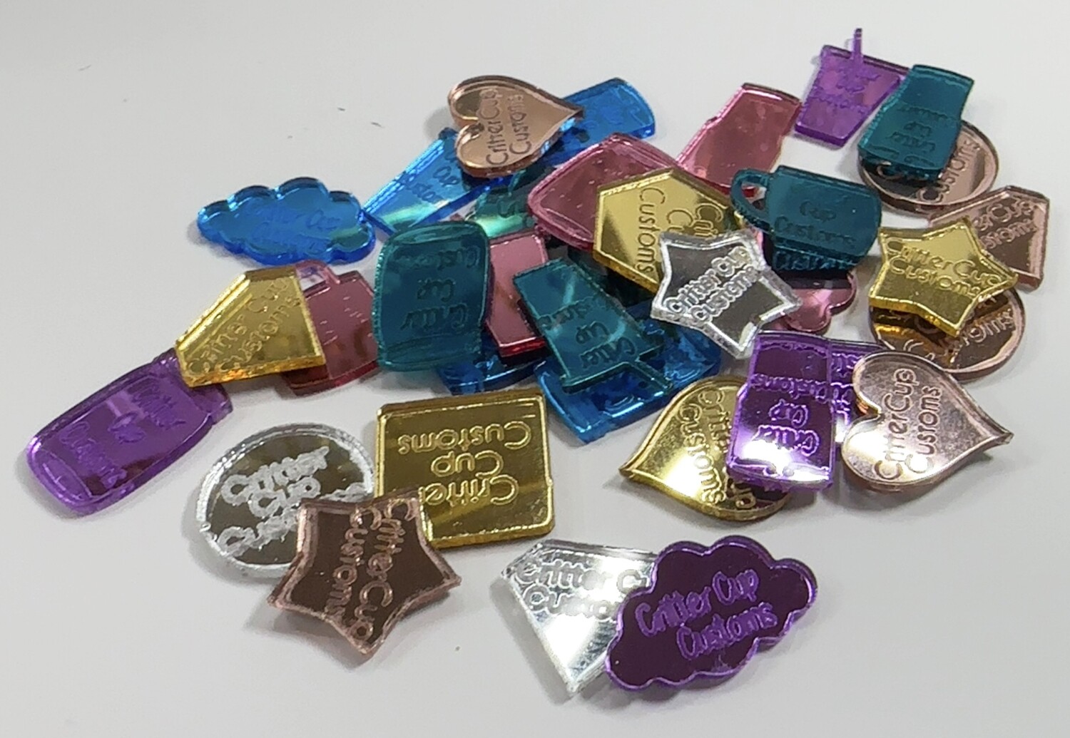 Acrylic Tumbler Tags, Rhinestone Tumbler Tags