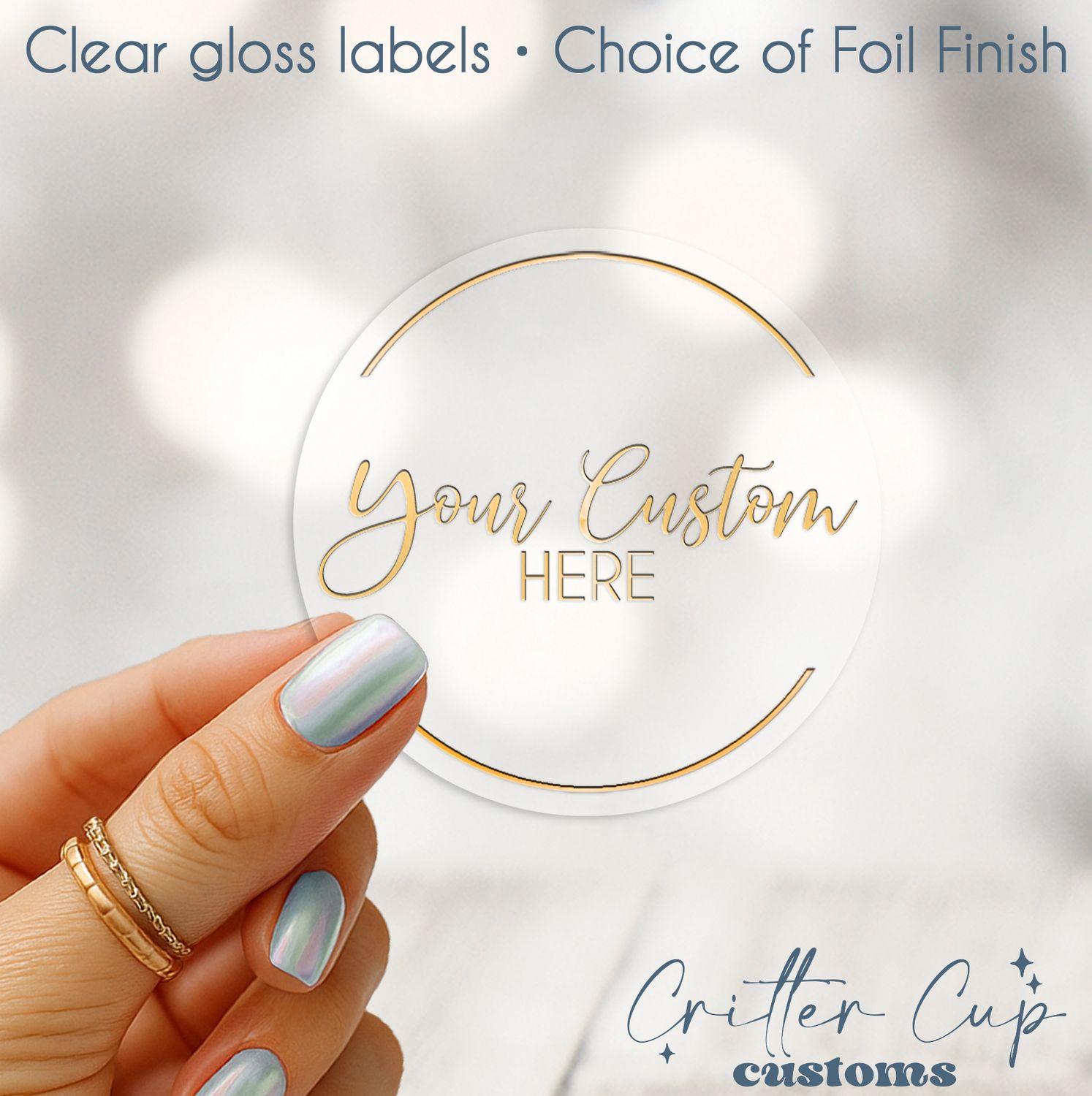 Custom Clear Foil Labels