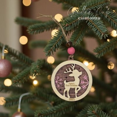 Personalized Baby's First Christmas Deer Ornament