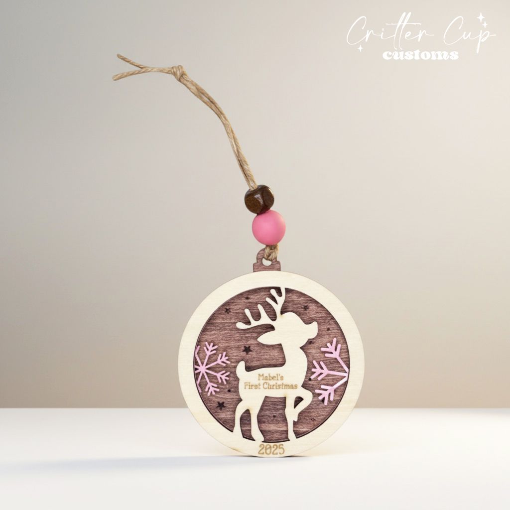 Personalized Baby's First Christmas Deer Ornament