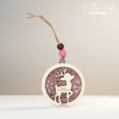 Personalized Baby's First Christmas Deer Ornament