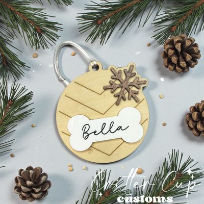 Personalized Rustic Dog Ornament