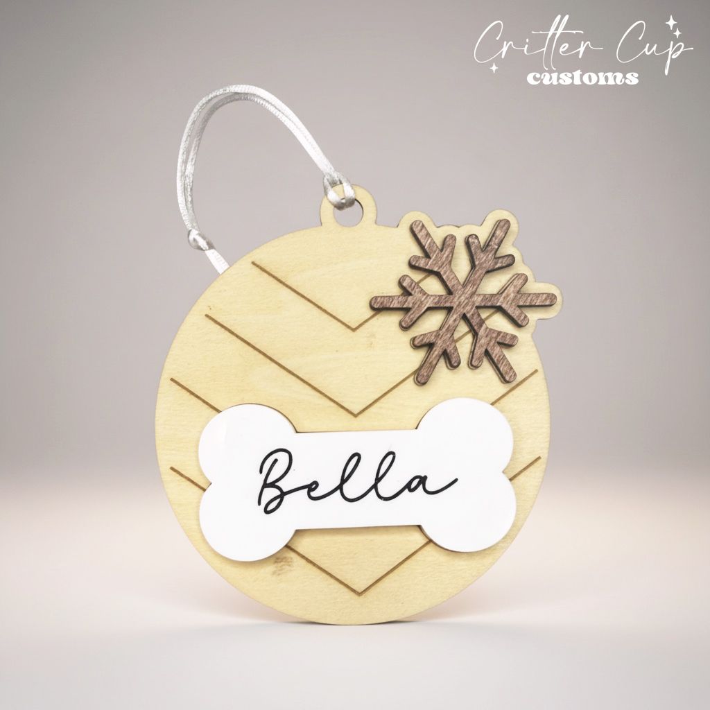 Personalized Rustic Dog Ornament