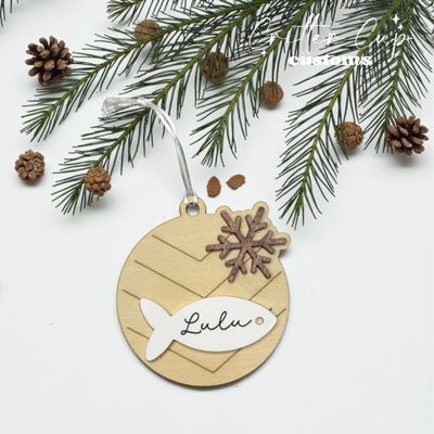 Personalized Rustic Cat Ornament