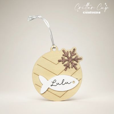 Personalized Rustic Cat Ornament