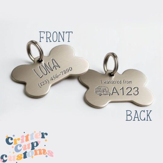 Camping Dog Id Tag