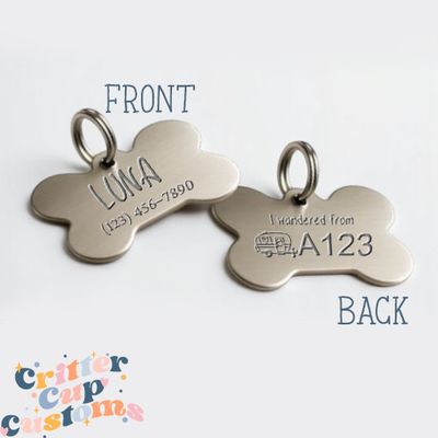 Camping Dog Id Tag