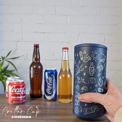 Engraved Camping 4 In One Can Koozie