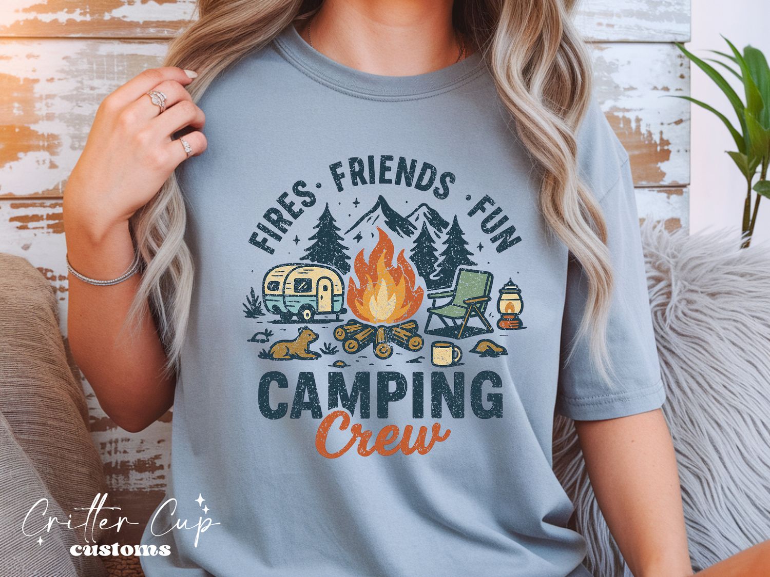 Retro "Camping Crew" T-Shirt