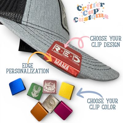 Custom Engraved Hat Brim Clip