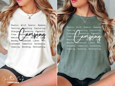 Camping Word Art T-Shirt