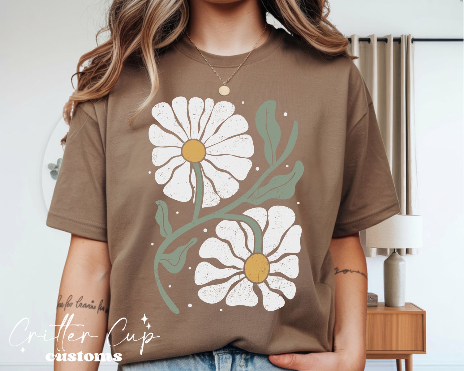 Boho Daisy Floral T-Shirt