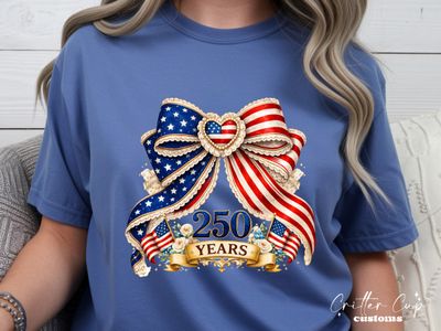 USA 250 Years Coquette Bow T-shirt