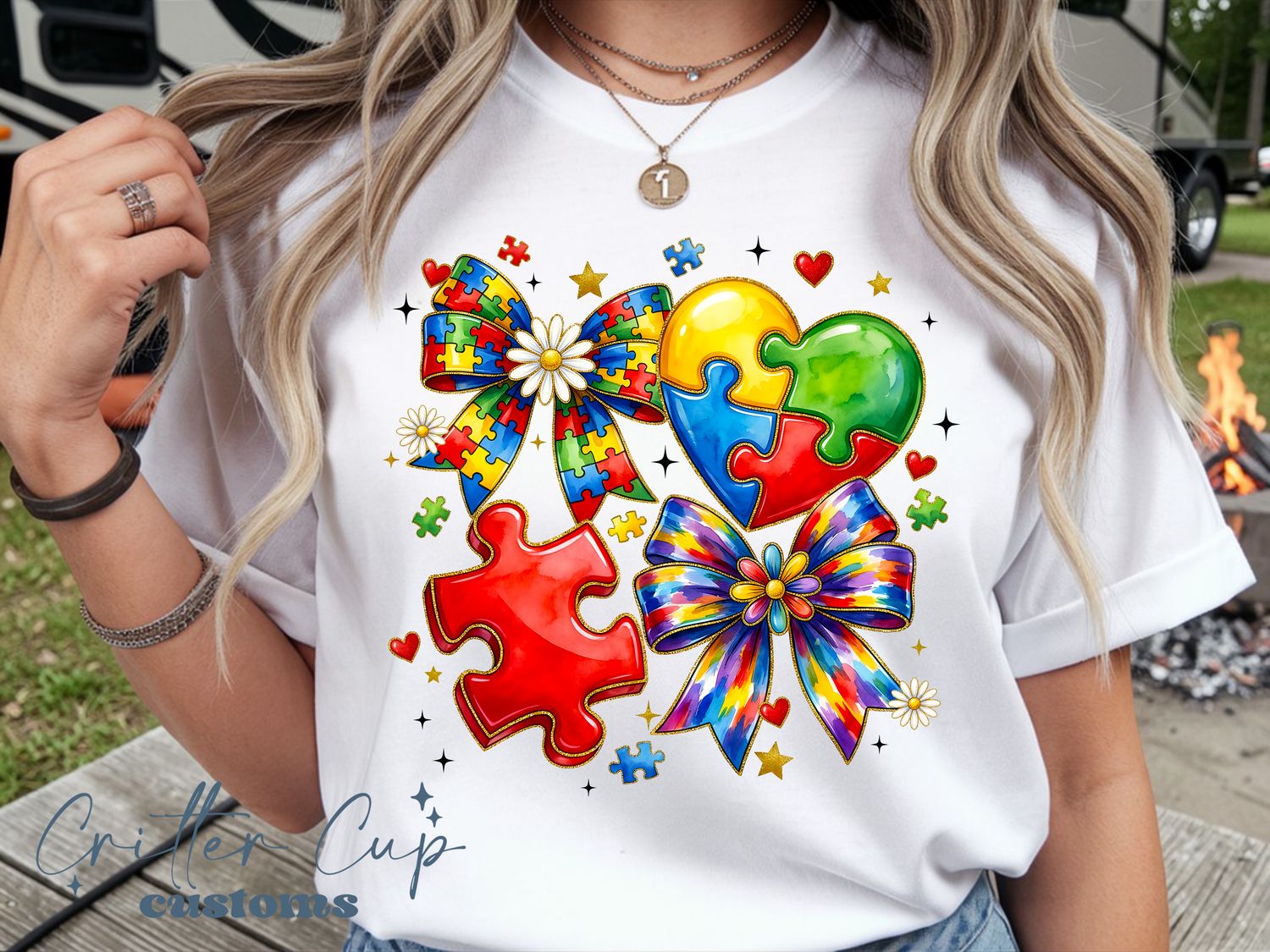 Coquette Autism Awareness T-Shirt