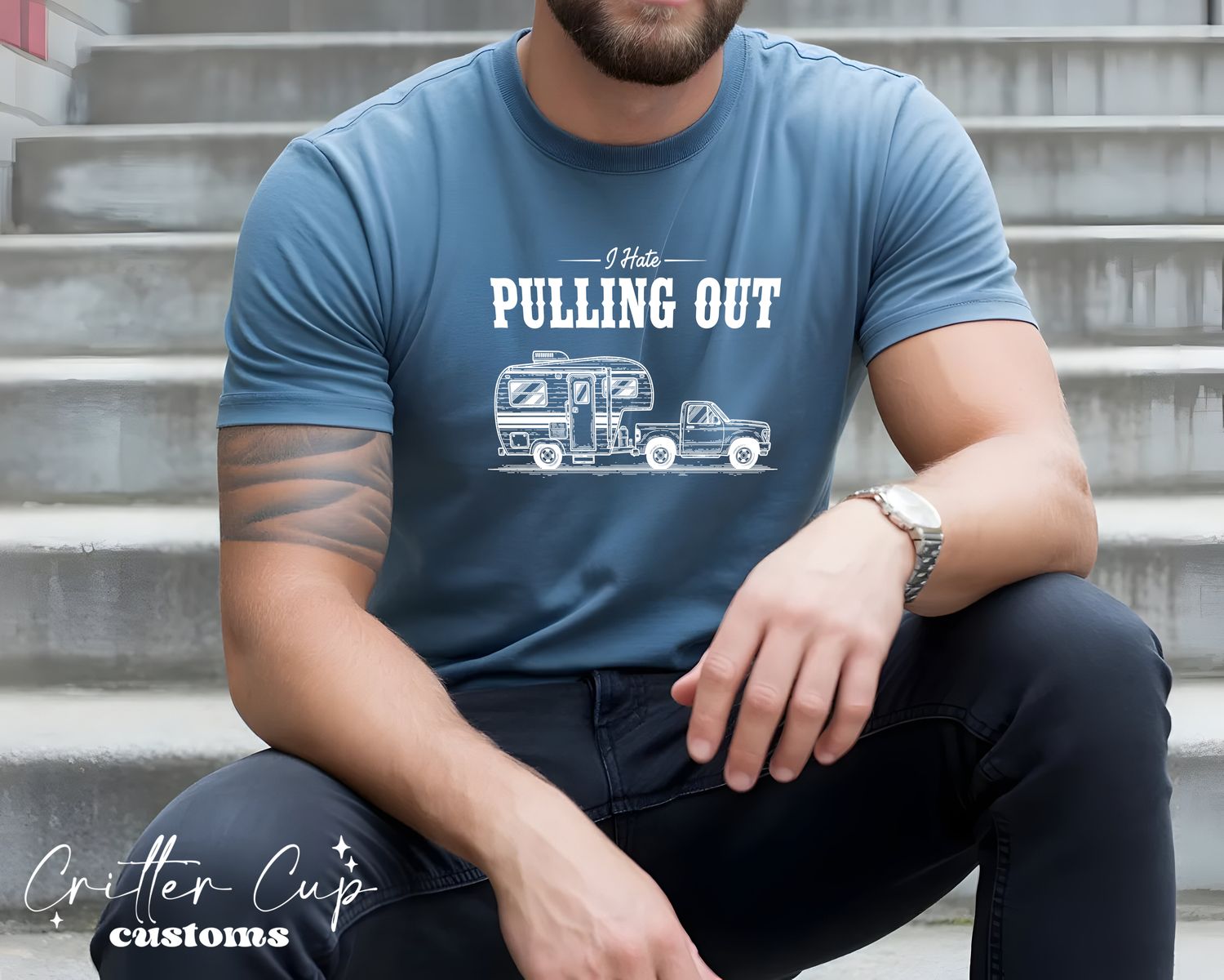 Sarcastic Camping "I Hate Pulling Out" T-Shirt