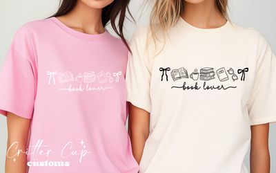 Minimalist Coquette Book Lover T-Shirt