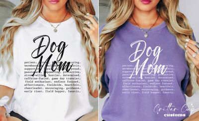 Dog Mom Word Art T-shirt