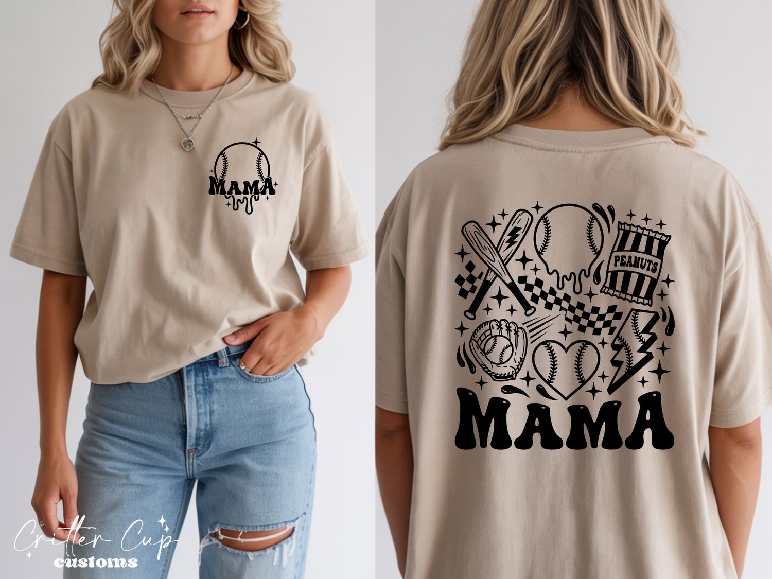 Groovy Baseball Mama T-shirt