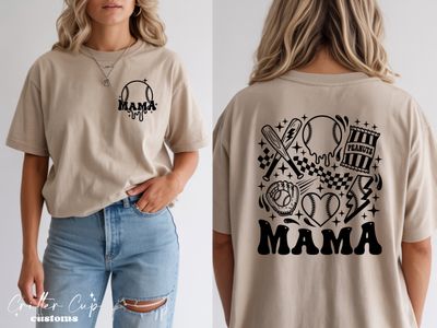 Groovy Baseball Mama T-shirt