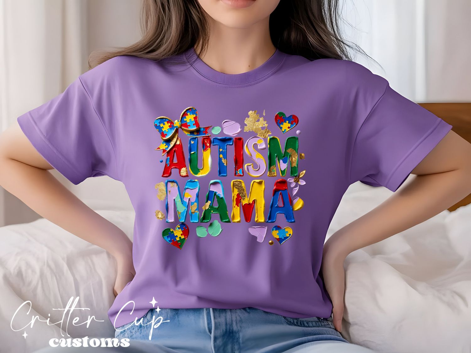 Painted Look Autism Awareness T-Shirt