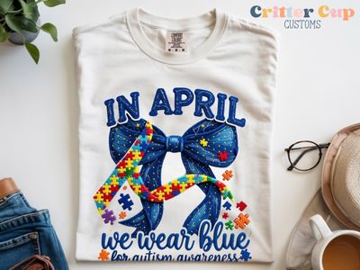 Autism Awareness "In April We Wear Blue" T-Shirt