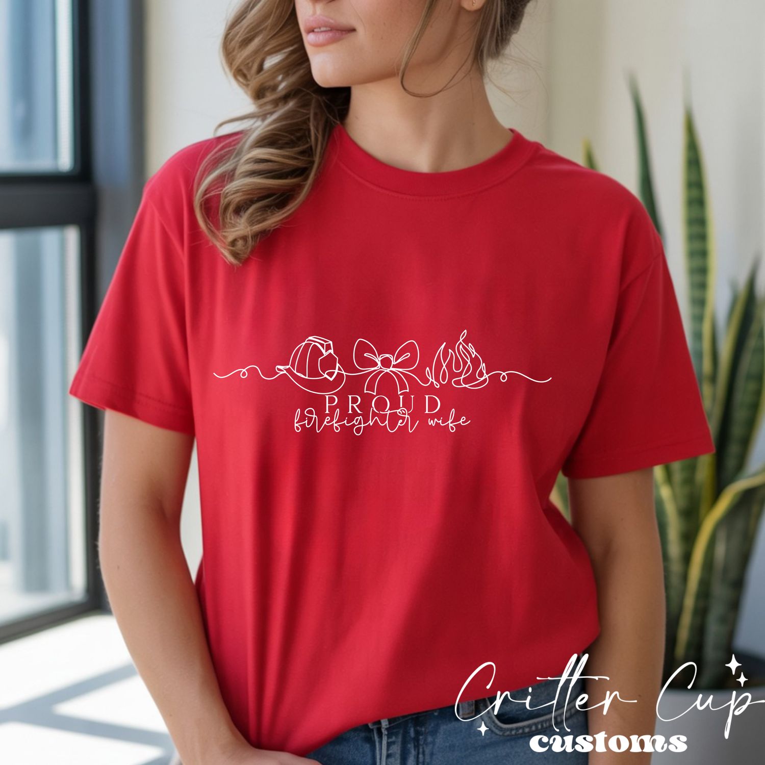 Minimalist Firefighter Wife T-shirt