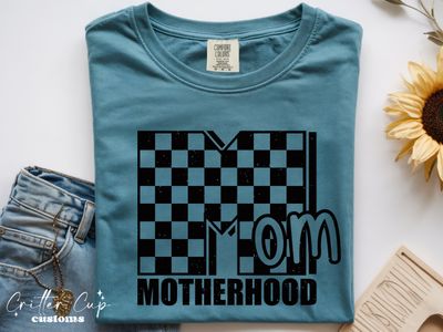 Retro Checkered M "Motherhood" T-shirt