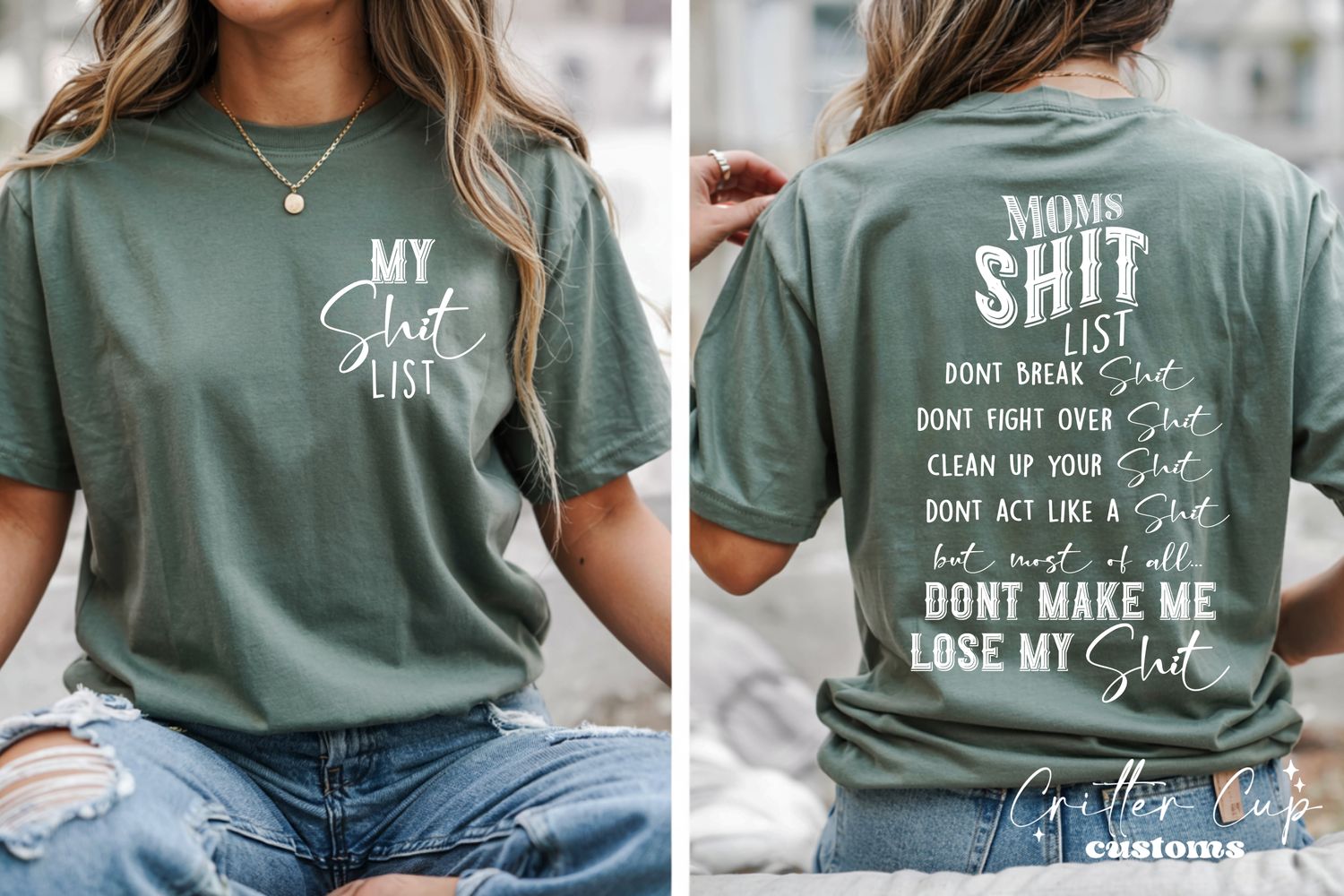 Mom "My Shit List" T-shirt