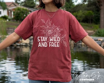 Floral Stay Wild and Free T-shirt