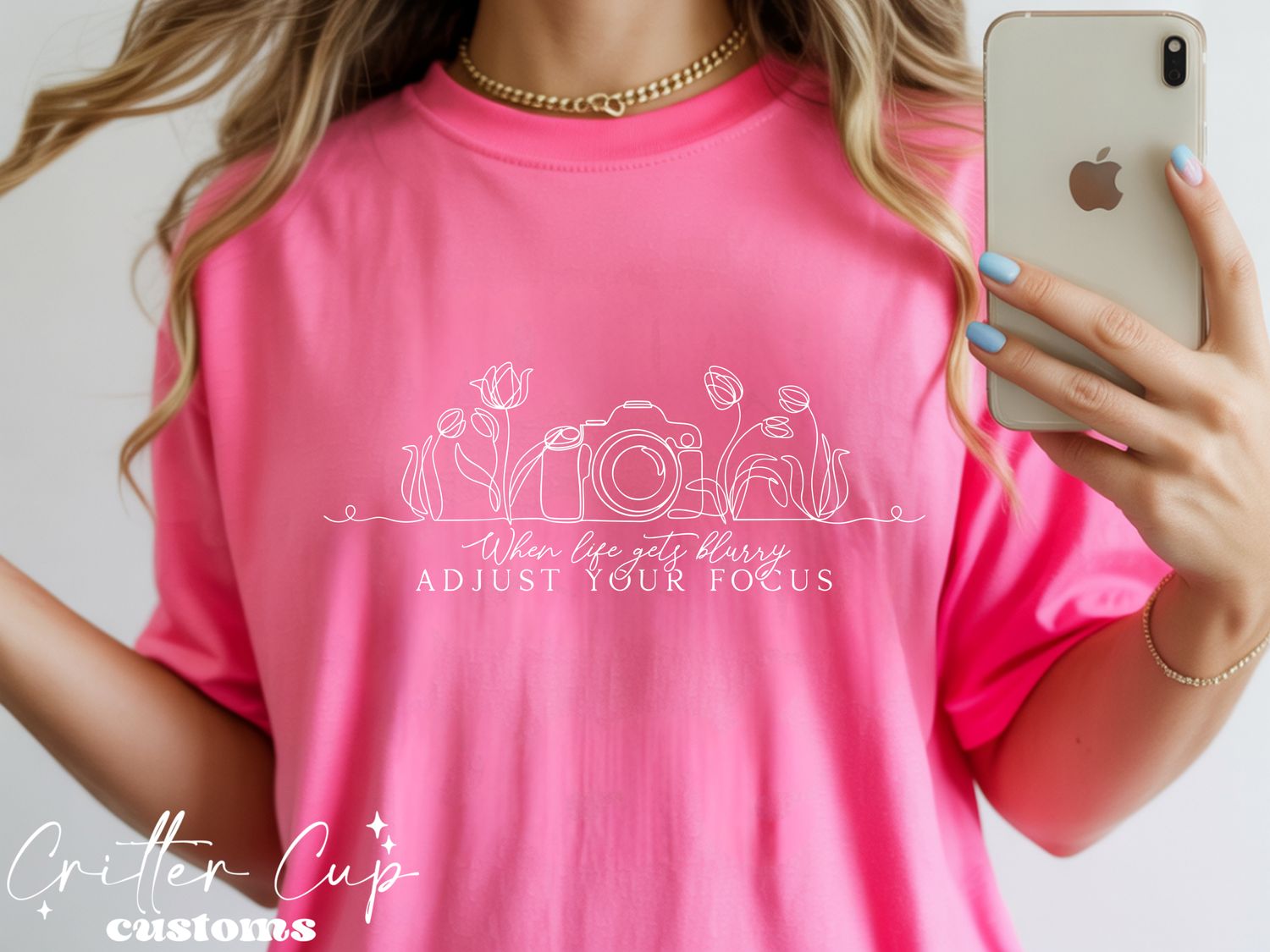 Photography T-shirt "When Life Gets Blurry Adjust Your Focus"