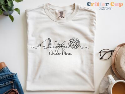 Minimalist Cheer Mom T-shirt